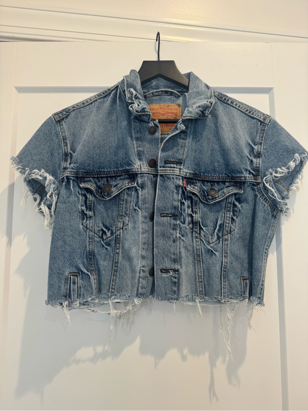 Levi's Light Blue Distressed Denim Jacket